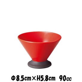 ルサーブルRD　高台カップ　赤　陶器磁器の食器　おしゃれな業務用和食器　お皿小皿深皿