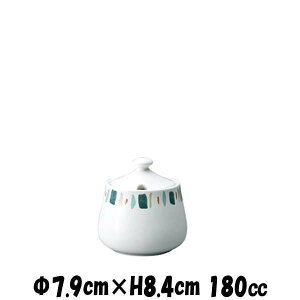 パーマナンスグリーン シュガー 白 割れにくい強化硬質磁器 シュガーポット砂糖入れ カフェ食器 陶器磁器 おしゃれな業務用食器