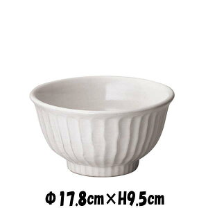 粉引 しのぎ5.5丼 どんぶりラーメン鉢うどん丼 陶器磁器の食器 おしゃれな業務用和食器 お皿中皿深皿