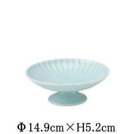 かすみ　青白　高台デザート皿　日本製　国内産　おしゃれな業務用食器　お皿中皿深皿　和食器
