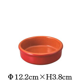イタリア デ・シルバ社製　RD12cmオリーブディッシュ　赤　直火対応ココットスフレ　陶器磁器の耐熱食器　おしゃれな業務用洋食器　お皿小皿深皿
