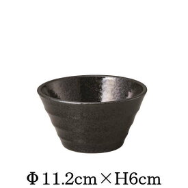 LINEA リネア 黒11cmボール　黒い陶器磁器の食器　おしゃれな業務用洋食器　お皿中皿深皿