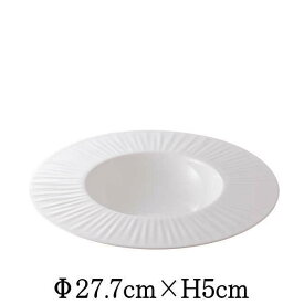 エクラ　11”リムスーププレート　割れにくい強化硬質磁器　白い陶器磁器の食器　おしゃれな業務用洋食器　お皿大皿深皿