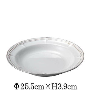 RAFFINE ラフィネ 25.5cmパスタボウル スモークホワイト 白 日本製 国内産 おしゃれな業務用食器 お皿大皿深皿 洋食器 和食器 スープ皿 カレー皿