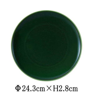 FINOフィノ 24cmプレート アイビーグリーン 日本製 国内産 洋食器 おしゃれな業務用食器 お皿大皿平皿