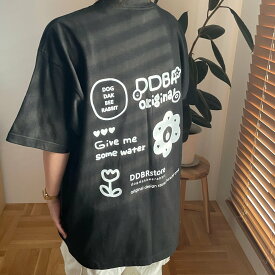 DDBR original T-shirts [black×white]