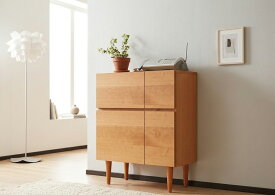 【背面加工が無料です】電話台 モデム ルーター 収納 リビングボード キャビネット モデム台 ルーター台 ファックス台 チェリー ウォールナット オーク プリンター台 FAX台 モデム収納　リビング収納 北欧 木製 おしゃれ 完成品 ミッドセンチュリー 日本製 クアトロ