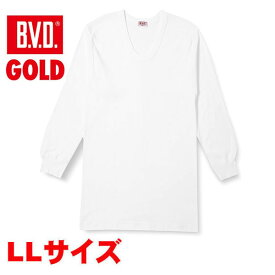 B.V.D GOLD U首八分袖Tシャツ G018 ホワイト サイズLL 管理番号012401 下着 インナー