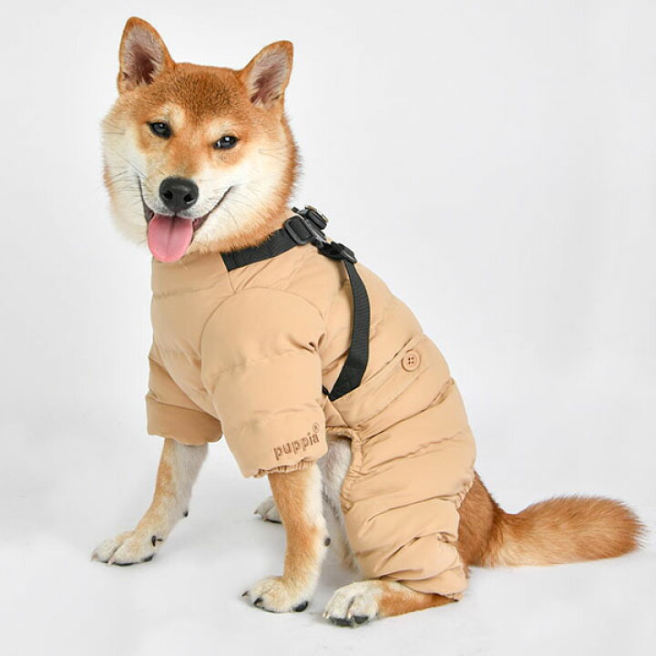 犬服 Puppia ハーネス一体型中綿入りタートルネックジャケット キャバリア パピア 秋冬服 コーギー ダルメシアン イタグレ バグ ハスキー 防寒着 Xxlサイズ 柴犬 スピッツ 中型犬用 シェルティ ビーグル ボーダーコリー フレンチブルドッグ Donavan