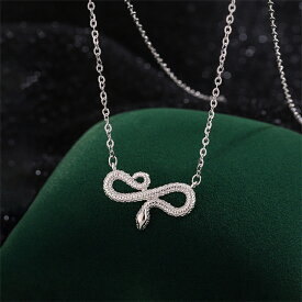 【最大1500円OFF×P5倍】ネックレス レディース 蛇 中国風 キラキラ 冠婚葬祭 結婚式 アクセサリー シルバー999 カジュアル 喪服 お葬式 長め 短め プレゼント シルバー シンプル フォーマル 入学式 卒業式 卒園式