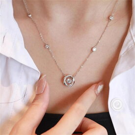 【最大1500円OFF×P5倍】ネックレス 首飾り レディース 輪 花 キラキラ 首飾 冠婚葬祭 結婚式 アクセサリー シルバー999 かわいい 豪華 優雅 エレガント カジュアル 喪服 お葬式 長め 短め プレゼント シルバー シンプル フォーマル 入学式 卒業式 卒園式 おしゃれ