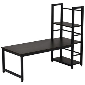 【新品登場】H型PCデスク ロータイプ一体型 ラック付き デスク ワークデスク 木製 学習デスク