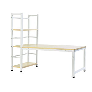 【新品登場】H型PCデスク ロータイプ一体型 ラック付き デスク ワークデスク 木製 学習デスク