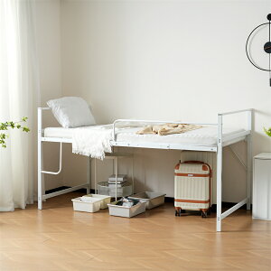 【24H限定★20%OFF】【高さ110cm】ロフトベッド パイプベッド シングル システムベッド ロータイプ 収納 北欧風 大人 一人暮らし スチール 耐震 ベッド