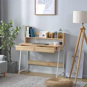 【24H限定★20%OFF】【ナチュラル】パソコンデスク 引き出し付き 収納台 ミシン台 学習机 勉強机