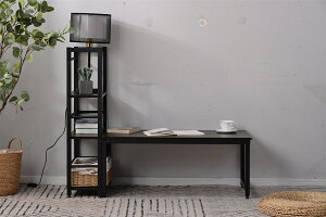 【新品登場】H型PCデスク ロータイプ一体型 ラック付き デスク ワークデスク 木製 学習デスク