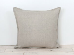 クッションカバー リネン ステッチ 45×45cm 【ナトゥーラ ボルド】 麻100% 無地 シンプル ナチュラル おしゃれ 洗える オールシーズン 日本製 抱き枕 背もたれ 【受注生産品の為、返品・交換