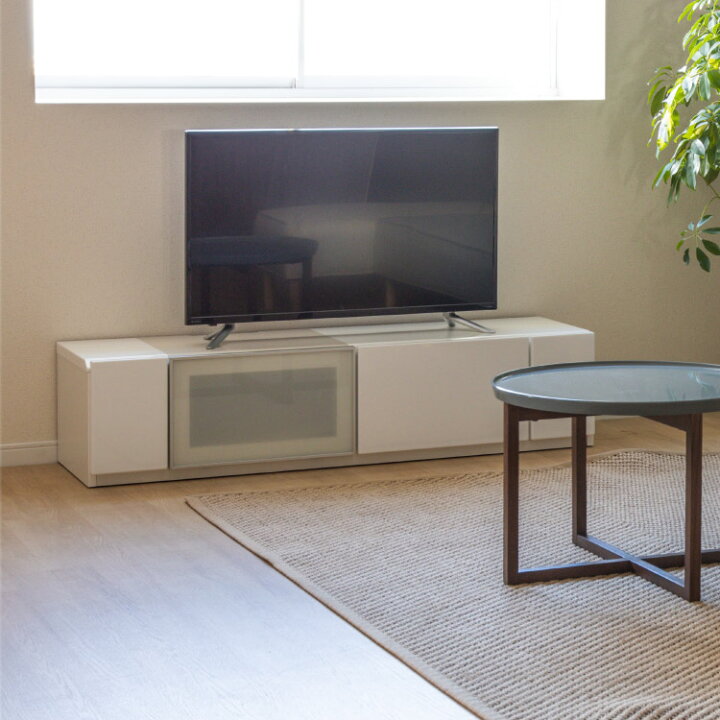 楽天市場】テレビ台 140 ローボード ホワイト 140cm コンパクト 光沢 