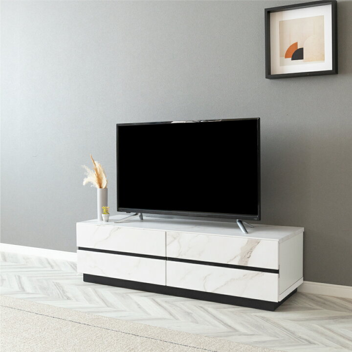 楽天市場】テレビボード 大理石風 完成品 テレビ台 120cm幅 ローボード 
