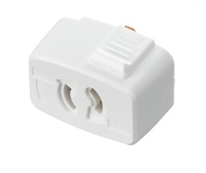 ヤザワ ライティングダクト用抜け止コンセントプラグ ホワイト SF6013WH