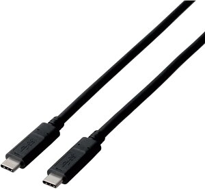 GR ELECOM X}[gtHpUSBP[u USB3.1 (Gen1) (C-C) Fؕi 2m ubN MPA-CC13A20NBK [d R[h P[u  type[C ^CvC [d f[^] [d }[d  p[fo