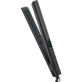 テスコム ストレートアイロン マイナスイオン ナノセラミックコーティング 25mm 120~200℃ 温度ロック/メモリー 海外対応 自動OFF 開閉ロック 専用ポーチ付 1.7m ブラック TS360A-K