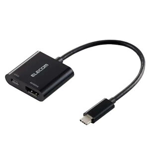 �G���R�� ELECOM USB Type-C - HDMI �ϊ� 15cm 4K 60Hz PD 60W �u���b�N�@AD-CHDMIPDBK2