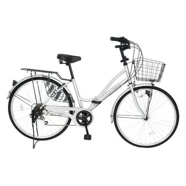 楽天市場】自転車 ママチャリ 26インチ MCA266 ピュアシルバー LED 