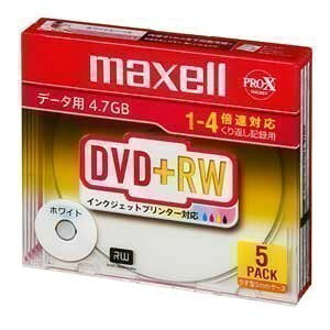 maxell f[^p DVD+RW 4.7GB 4{Ή 5 D+RW47PWBS1P5S