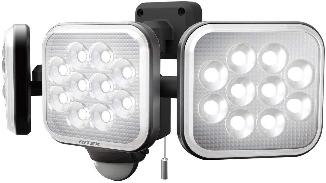 ムサシ 14W×3灯 フリーアーム式LEDセンサーライト LED-AC3042 | でんでんショッピング 楽天市場店