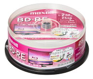 maxell 録画用 BD-RE 標準130分 2倍速 ワイドプリンタブルホワイト 25枚スピンドルケース BEV25WPE.25SP
