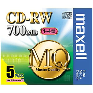 maxell f[^p CD-RW 700MB 4{Ή 5 5mmP[X CDRW80MQ.S1P5S
