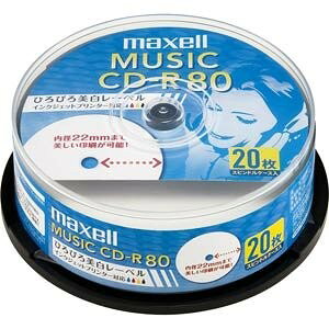 maxell yp CD-R 80 CNWFbgv^ΉzCg(Ch) 20 XshP[X CDRA80WP.20SP