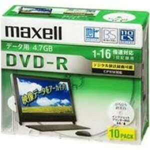 maxell �f�[�^�p CPRM�Ή�DVD-R 4.7GB 16�{���Ή� �C���N�W�F�b�g�v�����^�Ή��z���C�g(���C�h���) 10�� 5mm�P�[�X�� DRD47WPD.10S