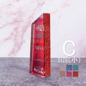 クリスタル キラキラ トロフィー CR-23C-krs(小) 名入れ 記念品 ミスコン ネイル コンテスト 表彰 退職記念 周年記念 ゴルフコンペ ホールインワン スポーツ大会 イベント 優勝 プレゼント ギフ