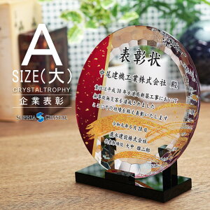 トロフィー クリスタル 盾 DP-20A(大) 名入れ 記念品 表彰状 表彰 盾 表彰楯 卒業 感謝 退職記念 周年記念 創立記念 ゴルフコンペ ホールインワン スポーツ大会 イベント 優勝 トロフィ プレゼ
