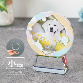 ペットメモリアル KP-4C-gift(小) 写真 カラー ペット クリスタル ガラス かわいい キラキラ 犬 猫 うさぎ インコ