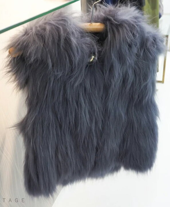 楽天市場】本革 豪華 チャイニーズラクーン(タヌキ) ベスト リアル  