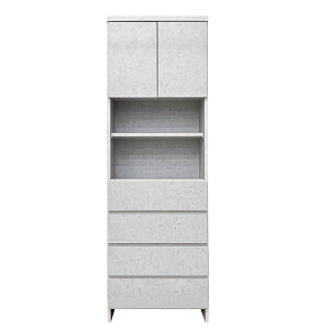 ハピネス | 幅30〜60cm 奥行30cm 高さ180.5cm ランドリー収納 ランドリー チェスト グレー 【 洗面所 収納 おしゃれ 薄型 ランドリー収納 スリム 薄型チェスト 脱衣所 収納 洗面所 収納棚 モルタル