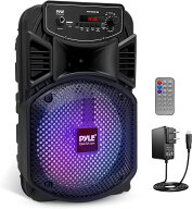 【PYLE ワイヤレス Bluetooth ポータブルスピーカー 8インチ】 最大出力300ワット 充電式バッテリー内蔵 …