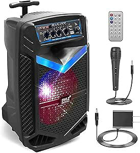 PYLE |[^u JIPXs[J[ PPHP XeI dr tW 2WAY LEDXs[J[ Bluetooth AUXΉ }CNt 6Jۏ