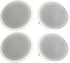 PYLE 2WAY 8インチ シーリングスピーカー PDIC81RD 250ワット 埋め込み フルレンジ 壁・天井スピーカーセット 2個1組セット 6カ月保証