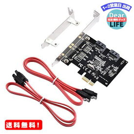 MR:ELUTENG SATA 増設 ボード 6Gbps 超高速 PCI-E to SATA 3.0 2ポート 拡張カード PCI Express x1 X4 X8 X16用 大型/小型シャーシを使用でき Windows10/8/7/Vista/Server2003など対応 デスクトップパソコン DIY