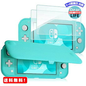 MR:ProCase Switch Lite フリップケース [ガラス2枚付き] スリム クリアソフトTPU カバー 耐衝撃 保護カバー 対応機種： Switch Lite 2019 ?トルコ