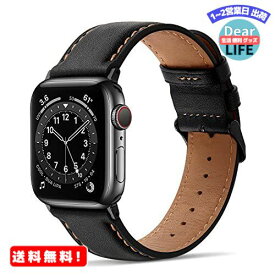 MR:Tasikar コンパチブル Apple Watch バンド 44mm 42mmアップルウォッチ バンド， 高級 本革 交換バンド ビジネス Apple Watch シリーズ6 / 5 / 4 / 3 / 2 / 1 / SE 用 (42mm 44mm