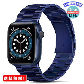 MR:Tasikar コンパチブル Apple Watch バンド 38mm 40mm プレミアムステンレススチールメタル交換バンド Apple Watch SE シリーズ6 シリーズ5 / 4 (40mm) シリーズ3 / 2 / 1 (38mm)用 (青い)