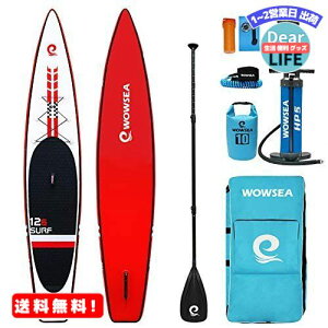 MR:WOWSEA Traveller W1 競技 インフレータブル スタンドアップパドルボード 12.6'(380cm)×29(80cm)×6(15cm) 安定性抜群 競技用SUPボード ヨガ 釣り 海 夏 セット