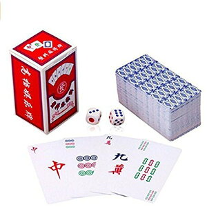 MR: (イスイ)YISHUI 高級感のある 透明 麻雀 牌 カード 静かに どこでもできる ポータブル おしゃれ で 本場 なトランプ サイズ 麻雀 牌 サイコロ