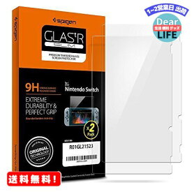 MR:Spigen ガラスフィルム Nintendo Switch 用 指紋防止 気泡ゼロ 9H ニンテンドースイッチ 用 保護 フィルム 2枚入