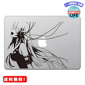 MR: カインドストア MacBook Air/Pro 13インチ マックブック ステッカー シール アニメ ミュージック ガール Music Girl ブラック M741